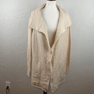 Cream Open Front Women's Sweater